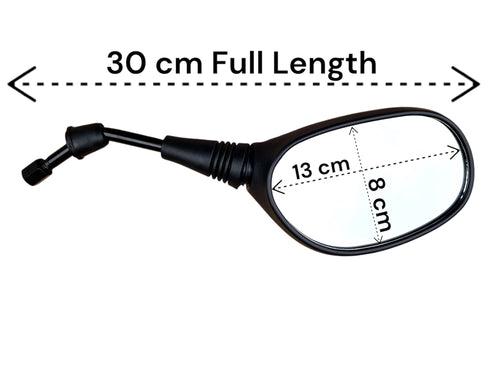 10MM/M10 BLACK MOTORCYCLE MIRROR PAIR CLASIC UNIVERSAL REAR VIEW LEFT & RIGHT