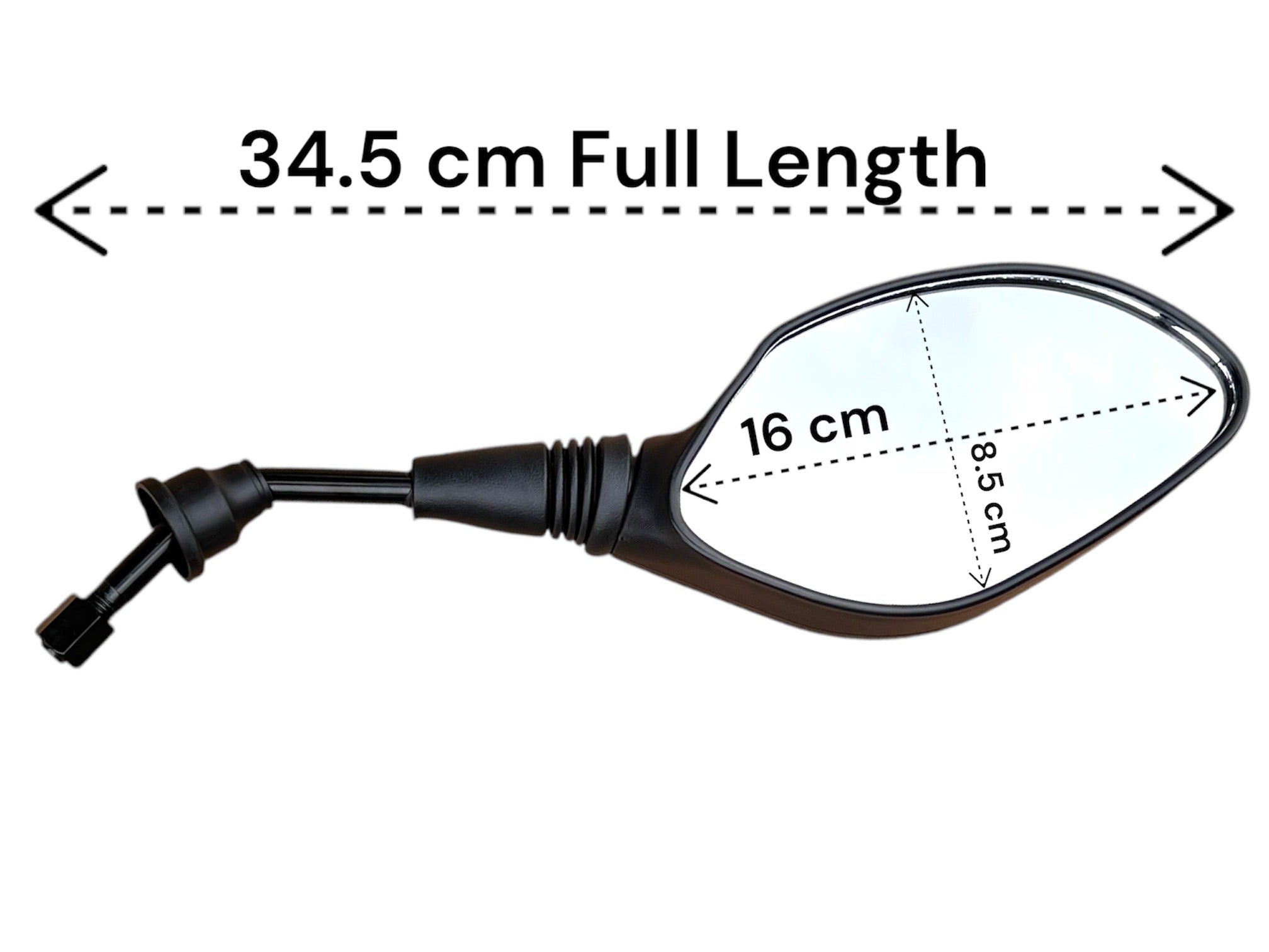 10MM/M10 BLACK MOTORCYCLE MIRROR PAIR/SET UNIVERSAL BIKE REAR VIEW LEFT & RIGHT