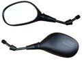 10MM/M10 BLACK MOTORCYCLE MIRROR PAIR CLASIC UNIVERSAL REAR VIEW LEFT & RIGHT