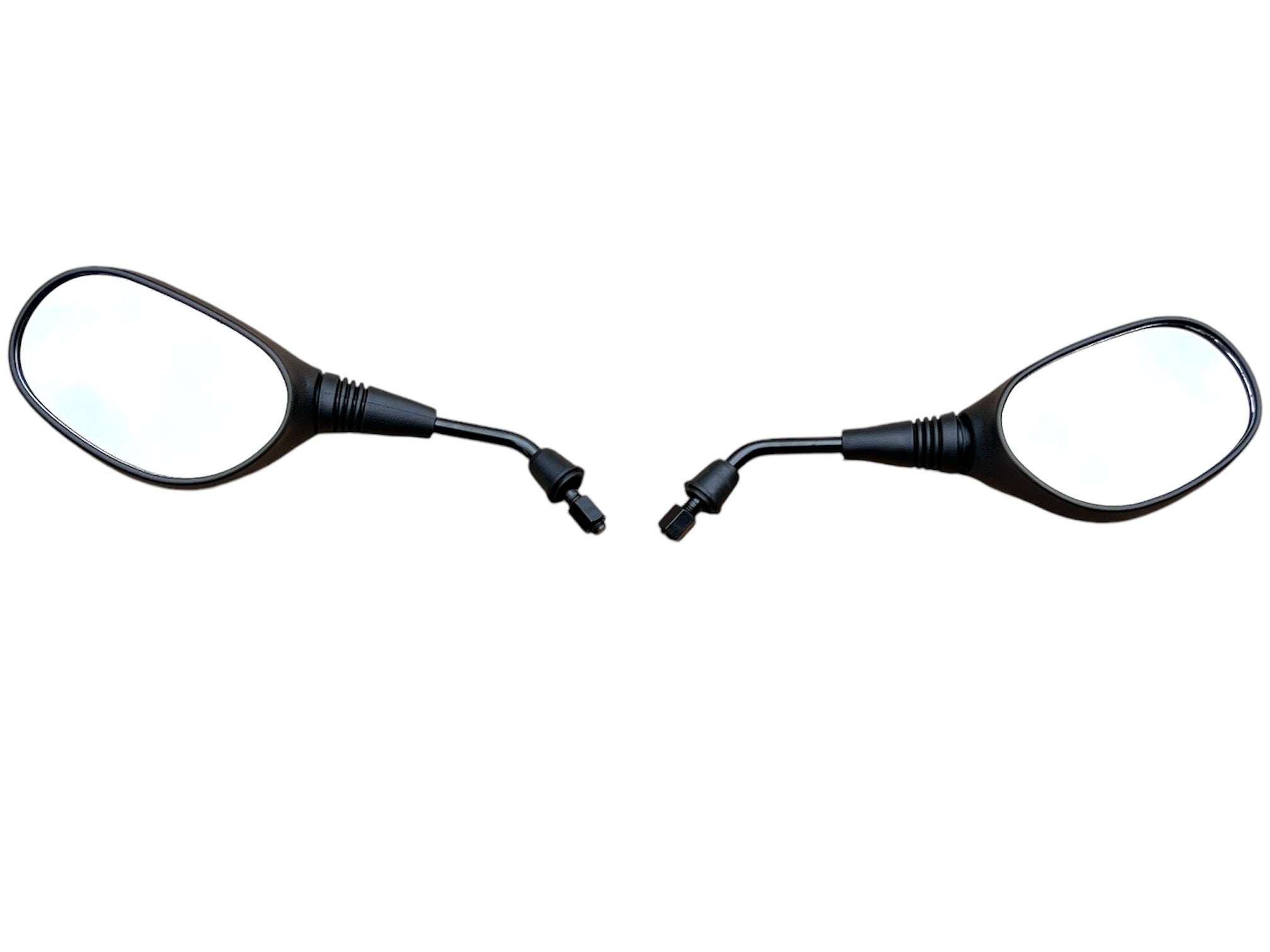 10MM/M10 BLACK MOTORCYCLE MIRROR PAIR CLASIC UNIVERSAL REAR VIEW LEFT & RIGHT