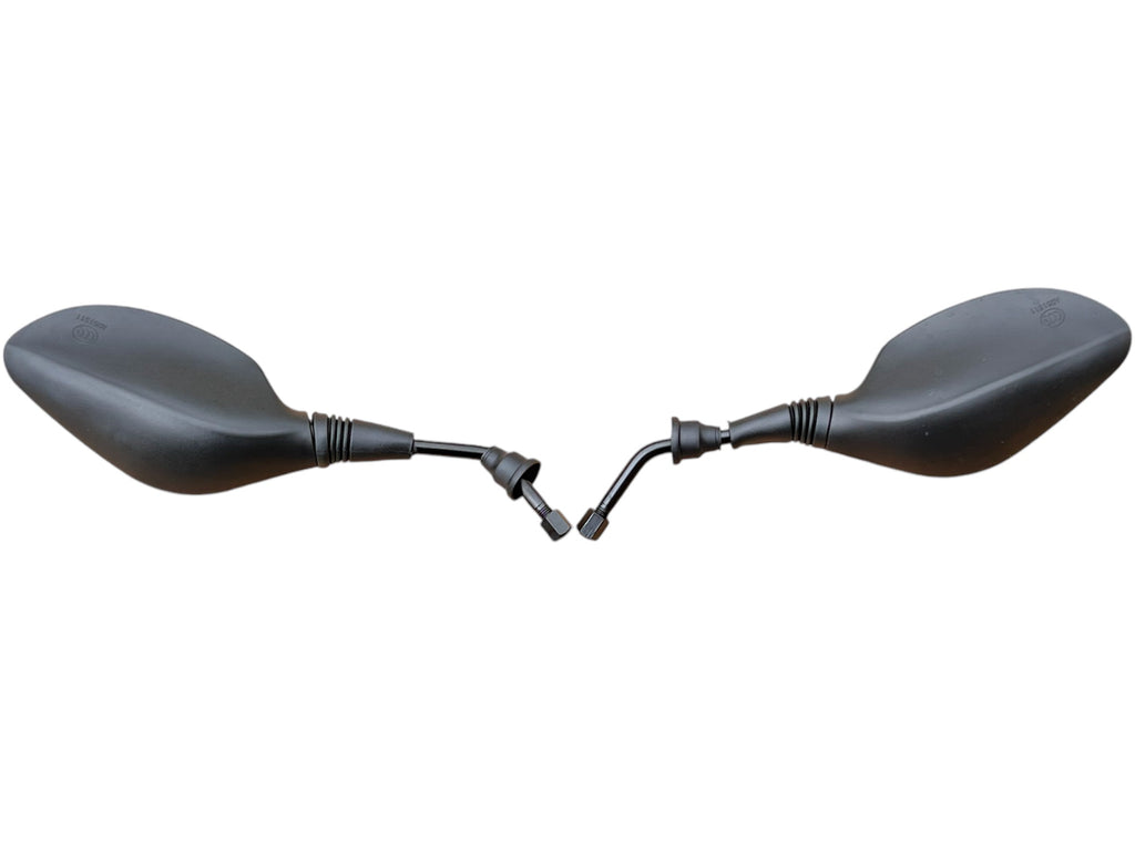 10MM/M10 BLACK MOTORCYCLE MIRROR PAIR/SET UNIVERSAL BIKE REAR VIEW LEFT & RIGHT